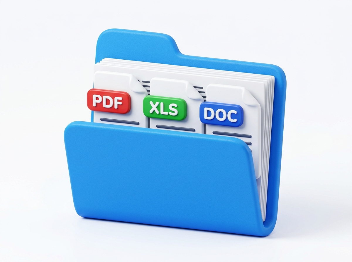 Document Control 3D Illustration